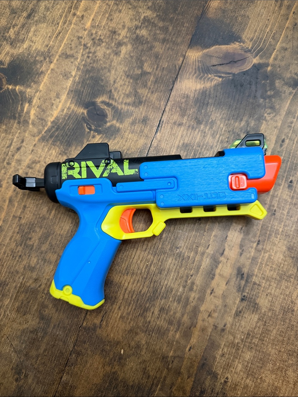 NERF Rival Fate XXII-100 Blue Yellow Blaster Tested Working